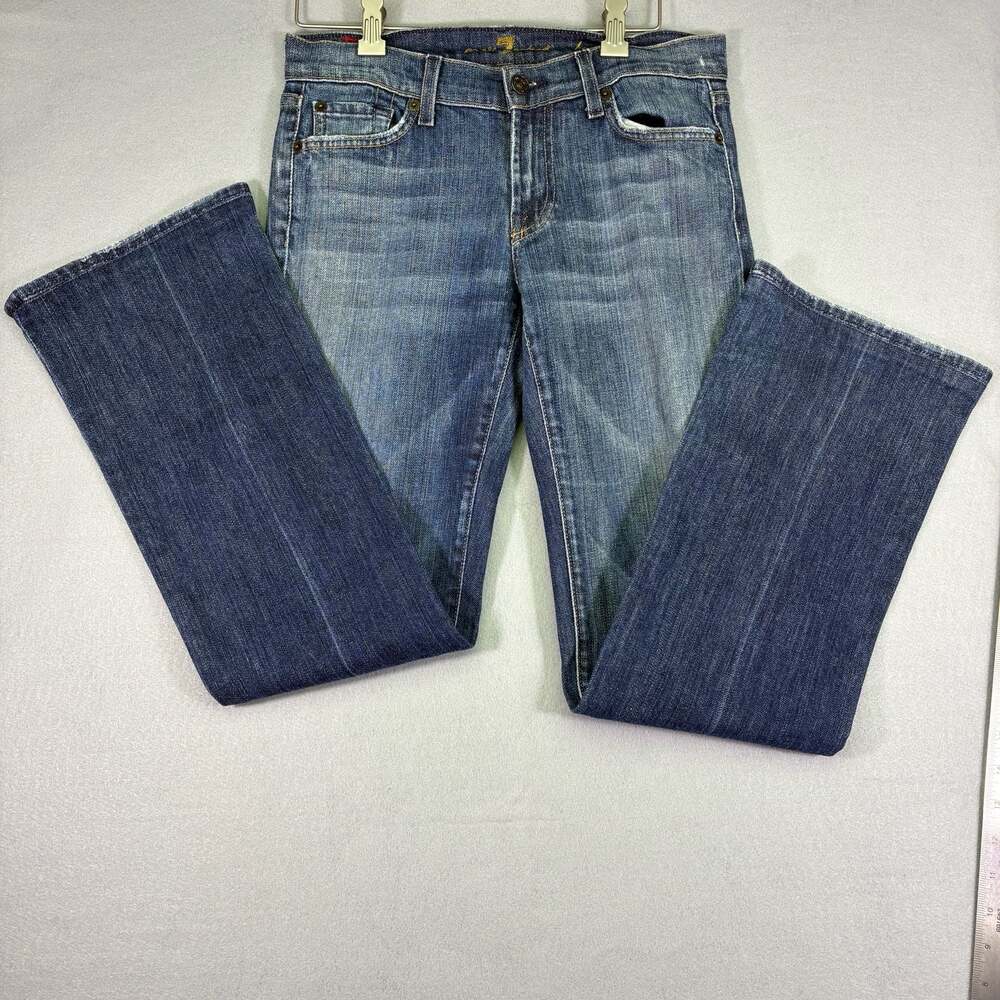 7 For All Mankind Women's Bootcut Jeans with Embellished Back Pockets